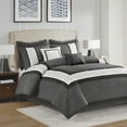 thumbnail image 2 of 8 Piece Embroidered Comforter Set Dark Grey King, 2 of 10