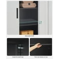 thumbnail image 5 of SONGMICS Metal Storage Cabinet Powder-Coated Steel 4-Shelf - Garage Cabinet with Anti-Tip Kit, Silver & Black, 5 of 8