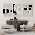 thumbnail image 2 of 3pcs Frameless Abstract Geometric Canvas Painting Black And White Wall Art Print Modern Nordic Poster Picture Living Room Home Decor No Frame, 2 of 4