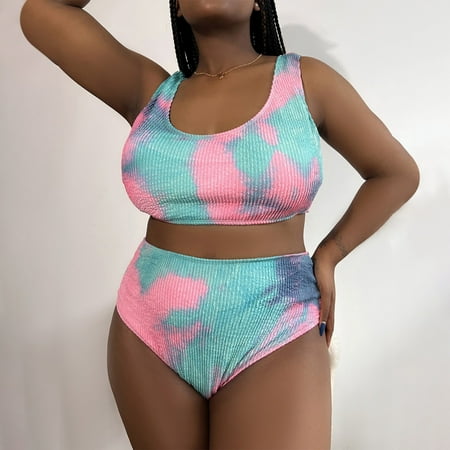 pstuiky Womens Swimsuits Tankini  Women Vintage Printed Conservative Swimwear Set with Beach Skirt Bikini Swimsuit Retro Two Piece Swimsuit for Women Beach Pool Party Women Swimsuits Discount Pink L