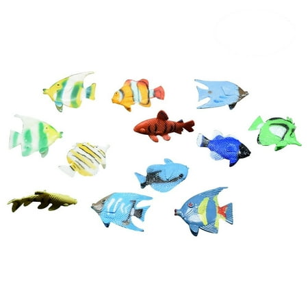 

FRCOLOR 12pcs Mini Ocean Animal Tropical Fish Figure Model Preschool Kids Educational Toys