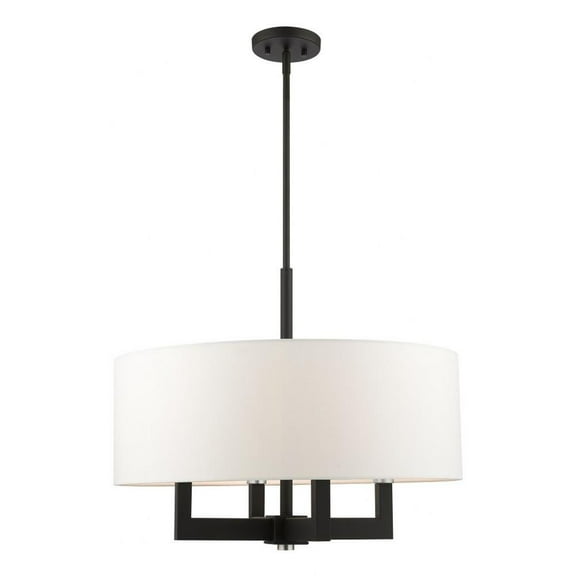 Transitional Four Light Chandelier-Black Finish Bailey Street Home 218-Bel-4188535