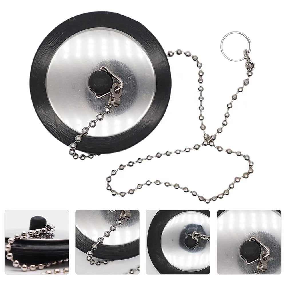 Tub Drain Plug Sealing Tub Drain Plug with Chain Universal Water Tub ...