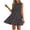 A Black, variant on Women's Summer Casual Dresses Crewneck Sleeveless Mini Sundress Loose Foral Print Swing Beach Vacation Party Dress S-2XL