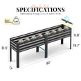 thumbnail image 4 of King Bird Galvanized Steel Raised Garden Bed Kit, 80"x17"x31.5" Metal Planter Box with Self-Watering Basin Cells, Tall Elevated Garden Bed for Vegetables & Flowers Deep Gray, 4 of 8