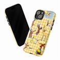 thumbnail image 3 of Curious Monkey Animal Friends Phone Case – Yellow Gingham Background with Party, Giraffe & Bunny, Cover for iPhone 11/12/13/14/15/16 Mini Pro Max Plus, 3 of 6
