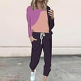 thumbnail image 2 of UAMVSH 2 Piece Sweatsuits Outfits Sets for Women Soft Jogging Workout Pants with Pockets Trendy Color Block Pullover Tops Long Sleeve Loungewear(X-LargePurple), 2 of 7