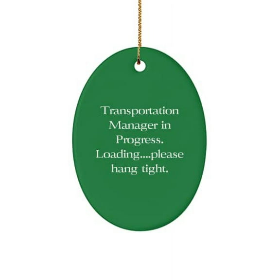 Epic Transportation Manager Gifts, Transportation Manager in Progress. Loading....Please Hang., Funny Christmas Oval Ornament from Men Women