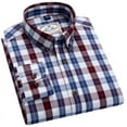 thumbnail image 5 of Men's Plaid Shirt Long Sleeve Professional Work Shirt Long Sleeve Fashion Slim Shirt, 5 of 5