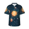 thumbnail image 1 of Balery Solar System And Planets Camisas hawaianas de manga corta para hombre, camisas playeras de corte holgado, camisas de vacaciones con botones,Medium, 1 of 7