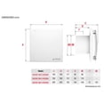 thumbnail image 4 of Extractor de aire para baño S&P DECOR DESIGN 200 165 m3/h perfil extra plano silencioso compuerta antirretorno luz indicadora integrada, 4 of 4