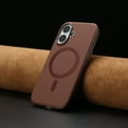 thumbnail image 6 of for iPhone 14 Strong Magnetic Case Compatible with Mag-Safe, Luxury Elegant PU Leather TPU Bumper Shockproof Protective Slim Magnetic Phone Cover for iPhone 14, Brown, 6 of 6