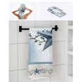 thumbnail image 6 of Country Star Blue Towel Set of 3, Soft Microfiber Bath Towels, Hand Towel, Washcloths, Farmhouse Vintage Branches Wooden Quick-Dry Absorbent Towels for Bathroom Kitchen Hotel Beach Gym Spa, 6 of 7