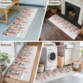 thumbnail image 5 of Orange Brown Eucalyptus Leaves Runner Rug 2x6 FT,Non Slip Hallway Rugs,Botanical Farm Rustic Wood Washable Soft Floor Carpet Throw Runner Carpet Long Rugs for Entryway Kitchen Bedside Sliding Door, 5 of 8