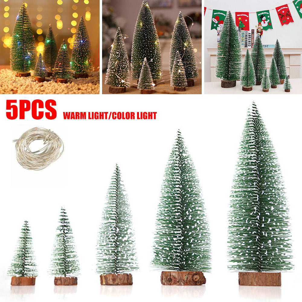 Heave Artificial Christmas Mini Christmas Tree with Red Berries Pine Cones,Artificial Small Christmas Pine Tree with Wood Base for Christmas Indoor Home Decoration 3