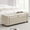 Leather-Beige, variant on 43" Storage Ottoman Bench,Upholstered Tufted Bench for Living Room Bedroom Entryway,Linen, Faux Leather Black
