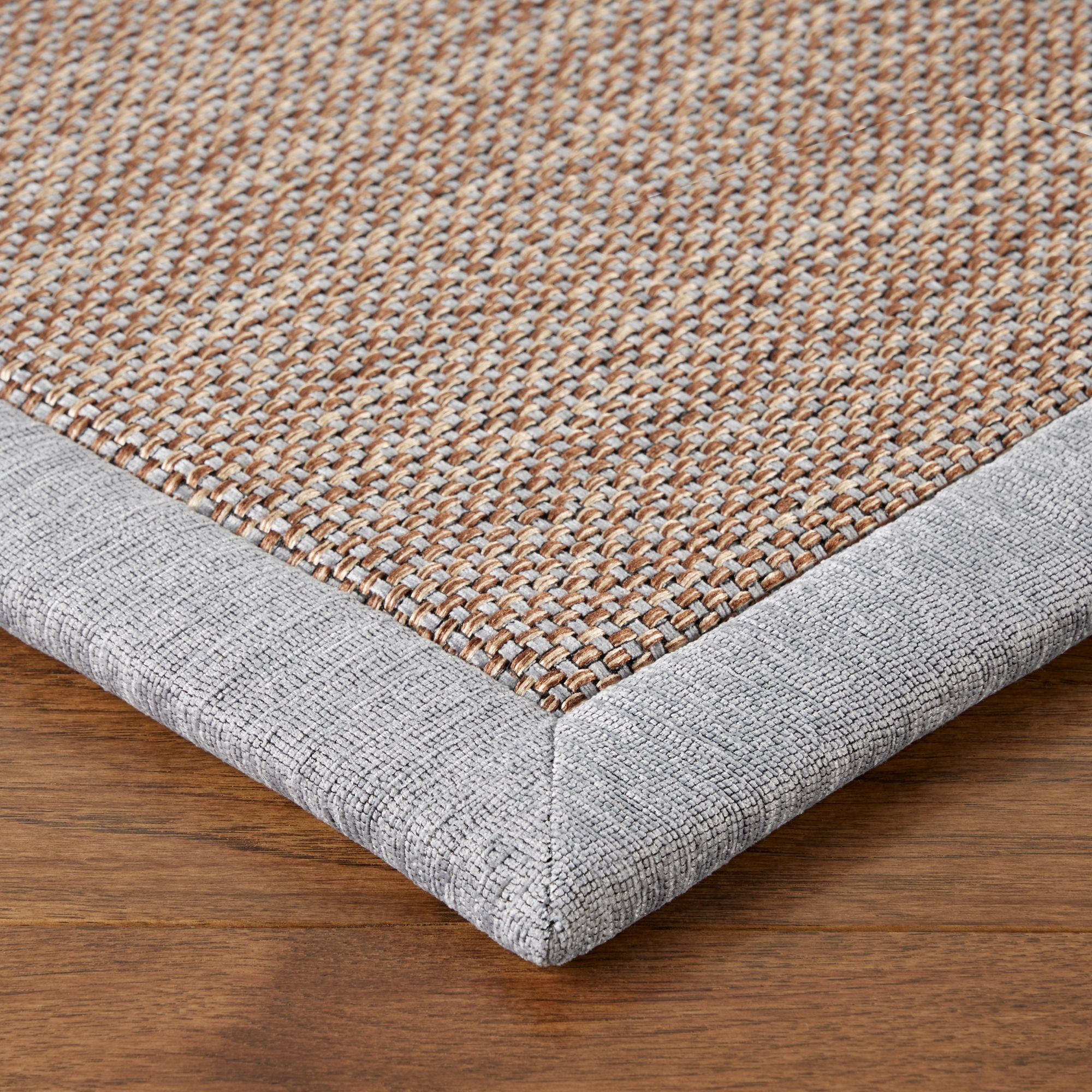 Brookstone Gentle Step Decorative Modern Textured Accent Rug, Grey, 20"x50"