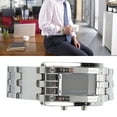 thumbnail image 4 of Men's LED Watch, Men's Watch Button Operation Waterproof Binary Time Mode Display  For Father For Party Men's Silver, 4 of 8