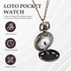 thumbnail image 1 of Fashion Vintage Retro Bronze quartz watch pocket Chain pendant necklace (lotus), 1 of 5