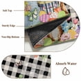 thumbnail image 6 of Runner Rug 2'x6', Easter Gnomes Washable Non-Slip Hallway Runner Rugs, Spring Watercolor Bunny Tulip Black Plaid Bedside Rugs Floor Mats Carpet Runners for Kitchen Bathroom Laundry Room, 6 of 8