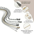 thumbnail image 4 of Uxcell Stainless Steel Ball Chain 1.5mm 31.5" Length 316L Round Bead Necklace Dog Tag Pull Chains with Connectors Clasps for Men Women Jewelry Making Bracelets Keychain, Silver, 4 of 7