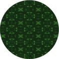 thumbnail image 1 of Ahgly Company Machine Washable Indoor Round Transitional Deep Emerald Green Area Rugs, 8' Round, 1 of 7