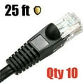 thumbnail image 3 of 25 Ft Cat6 UTP Ethernet Network Patch Cable RJ45 (10 Pack) Black, 3 of 7