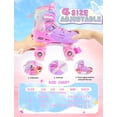 thumbnail image 2 of Patines deportivos 2PM para niñas con ruedas iluminadas, diseño de mariposa rosa, 2 of 8