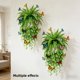 thumbnail image 3 of Adorno de pared con hojas persas artificiales | Decoración vegetal artificial para el hogar y la oficina | Cesta colgante con plantas artificiales y detalles dorados, 3 of 9