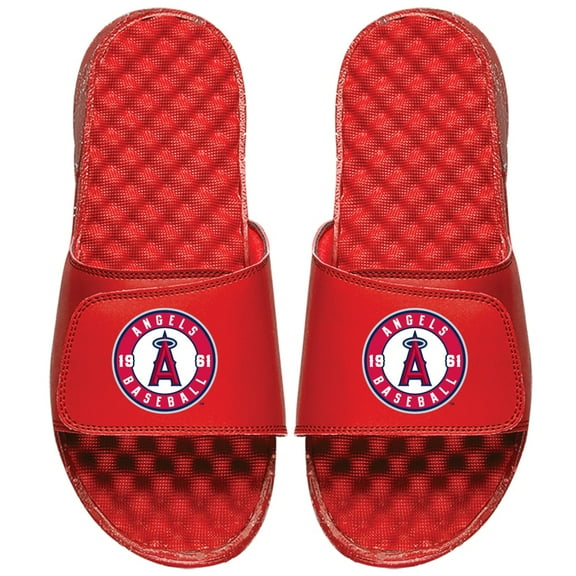 Men's ISlide Red Los Angeles Angels Alternate Logo Slide Sandals