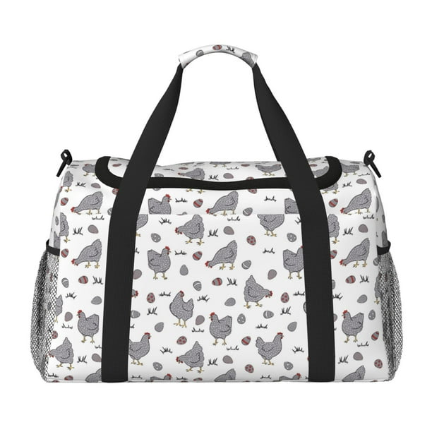 Disketp Funny Chicken Bolsa de Viaje Tipo Duffle, Bolso de Mano para Fin de Semana para Mujer, Bolsa de Gimnasio Ligera para Hombre, Esencial para Viajes