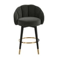 thumbnail image 2 of TOV Furniture Myla Black Swivel Counter Stool with Gold Accents, 2 of 7