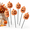 Terracotta Pumpkin, variant on Black White Pumpkin Checkered Outdoor Garden Stake Yard Decoration