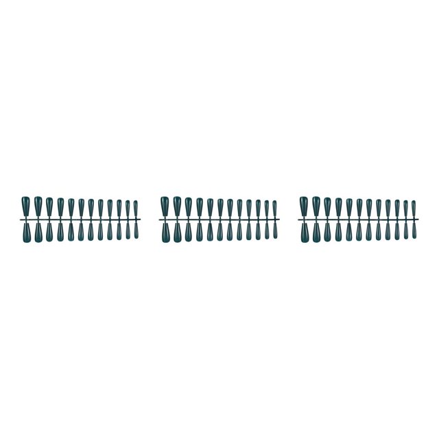 ZheElen Fake Nail Set French Style Scratch Resistant Press-on Fingernails Full Cover Removable for Trimble Adjustable Manicure Stickers Type 20 3Set