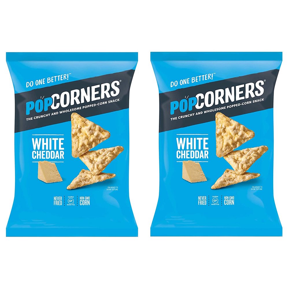 PopCorn Snack Chips Pack of 2 5oz Bags (White Cheddar )