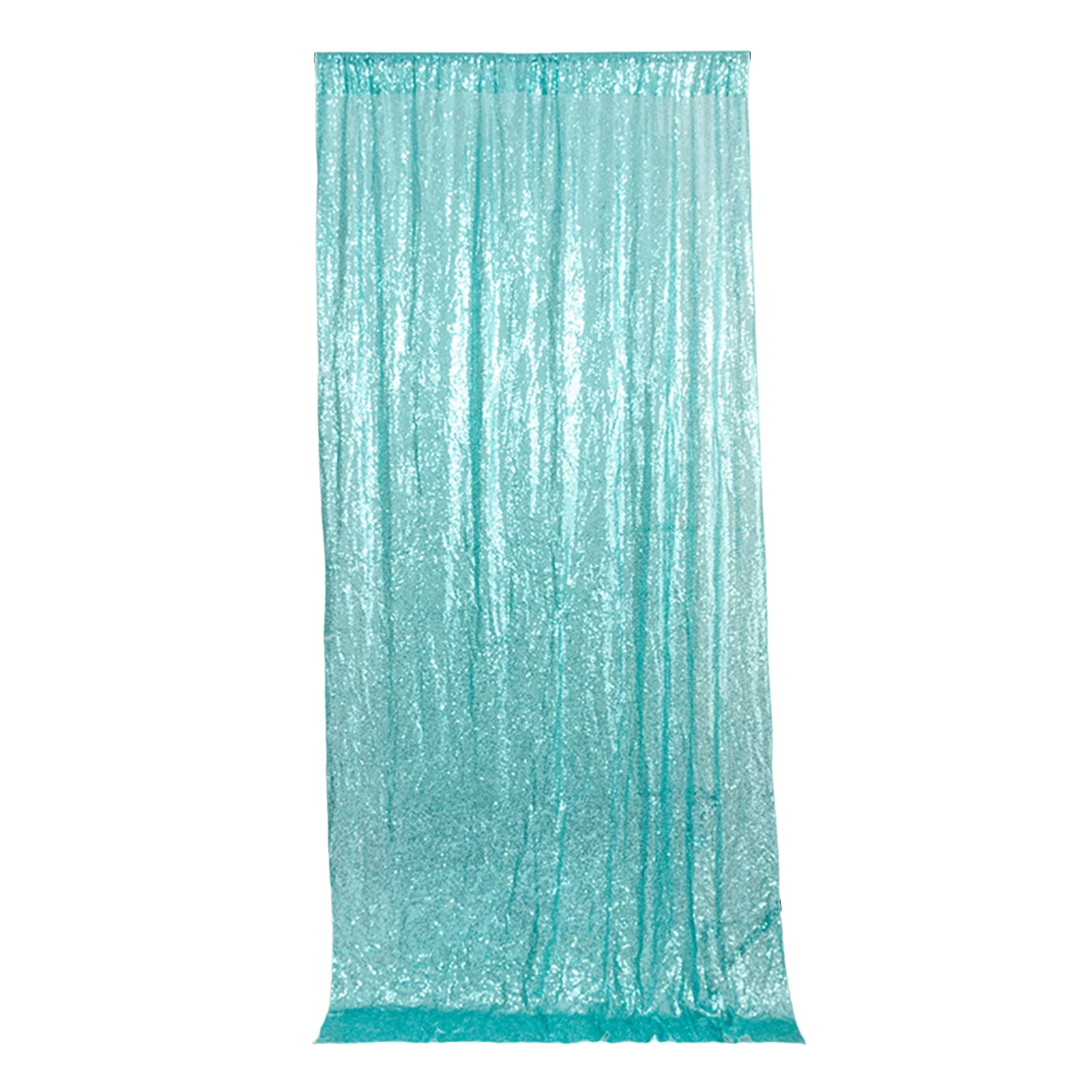 Juhai Sequin Curtain Solid Color Shiny Long Glitter Foldable Party