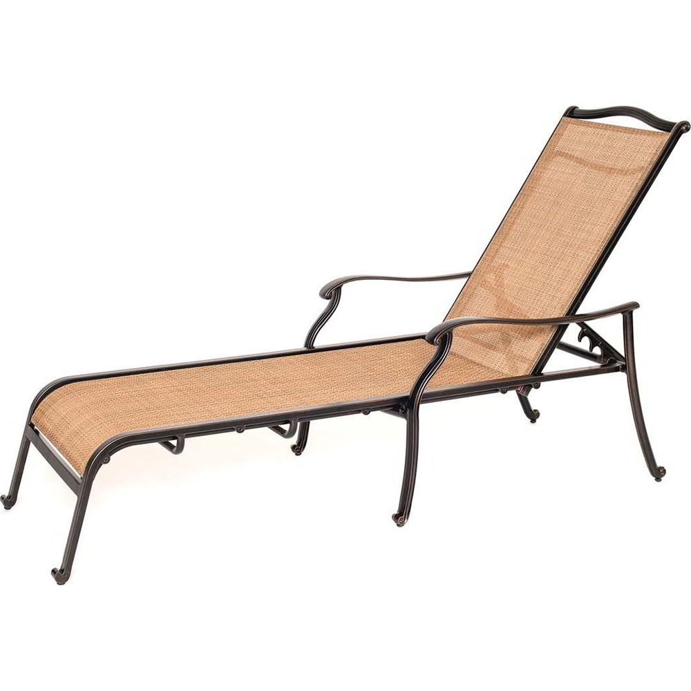 Hanover Outdoor Monaco Chaise Lounge Set with Fire Urn, Cedar/Bronze - image 3 of 10