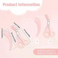 thumbnail image 2 of 2-piece Eyebrow Trimmer Set, Curved Eyebrow Shaver And Scissors With Comb, Non Slip Stainless Steel Facial Hair Removal Tool, Professional Eyebrow Sha, 2 of 2