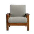 thumbnail image 5 of Carson Carrington  Mission-style Cushioned Solid Wood Arm Chair Tan, 5 of 5