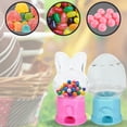 thumbnail image 5 of Easter Themed Candy Dispenser, 5.875in. Easter Egg with Blue Base Mini Gumball Machine Candies Chocolates Container Kids Birthday Party Gourmet Favor Decor Gift Toy Set of 1 & CUSTOM Storage Carrier, 5 of 7