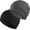 2PCS-Black & Grey, variant on Cotton Skull Caps for Men Women Breathable Beanie Thin Sleep Hat Night Running Cap Helmet Liner for Cycling Gym