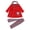 01# Red, variant on Wamejoo Toddler Girls' Outfits Two Piece Kids Fall Winter Animal Print Cotton Long Sleeve Tops Pants Headbands Sets for Girls