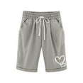 thumbnail image 2 of Cowsor Girl's Knee-Length Bermuda Casual Shorts with Elastic Waist Drawstring, 2 of 5