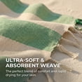 thumbnail image 3 of Unique Bargains Stripe Lightweight Absorbent Quick Dry Beach Towel Green 71" x 40", 3 of 8