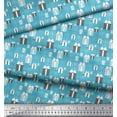 thumbnail image 3 of Soimoi Blue Japan Crepe Satin Fabric Gift Box Party Fabric Prints By Yard 42 Inch Wide, 3 of 3