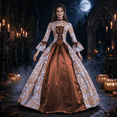 thumbnail image 5 of UPPADA 1800s Dress for Women Lace up Ren Faire Corset Ball Gown Vintage Medieval Fairy Halloween Costume Ladies Masquerade Dresses,5XL, 5 of 6