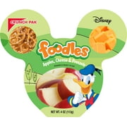 Crunch Pak Snack Disney Foodles with Sweet Sliced Apples, Cheddar Cheese & Pretzels 4 oz Tray