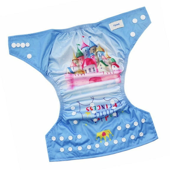 Fpad Baby diapers, Baby Ultimate Reusable Snap Swim Diaper, New Blue, 12-18 Months