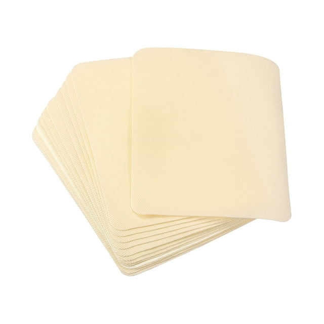 Tela Parche Termoadhesivos Parches Claro Amarillo 4.9"x3.7" para Ropa, Pantalones, Bolsos Agujero Reparación y Decoración Paquete de 20