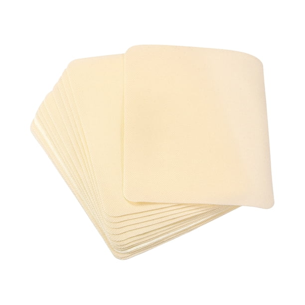 Tela Parche Termoadhesivos Parches Claro Amarillo 4.9'x3.7' para Ropa Pantalones Bolsos Reparación y Decoración Paquete de 12 Unique Bargains